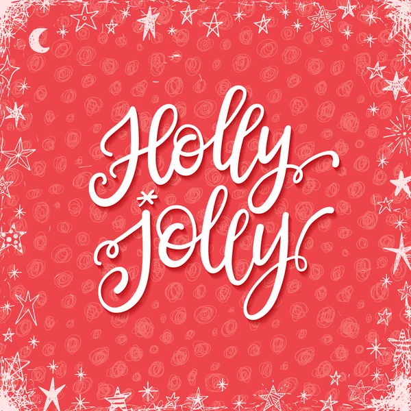 Moderna fras holly jolly — Stock vektor