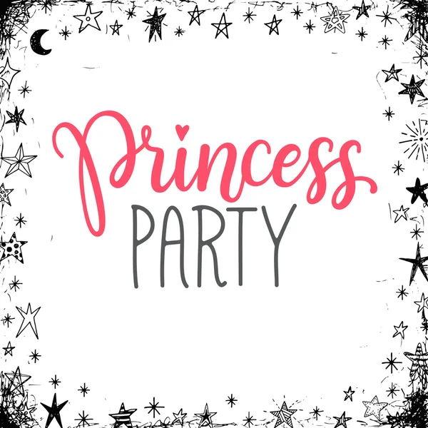 Text Princess party — Stock vektor