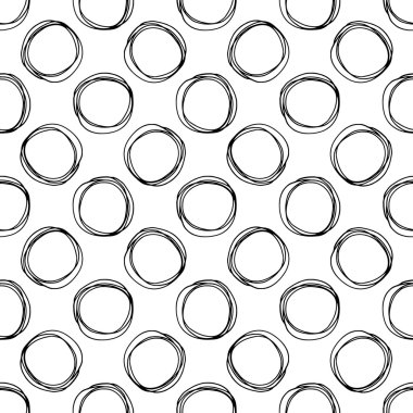 Polka dot karalama desen