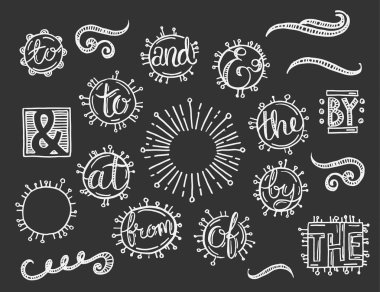 Elle çizilmiş küme. Catchwords