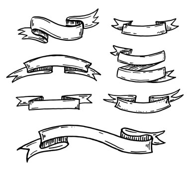 Şeritler, afiş kümesi el çekilmiş. 