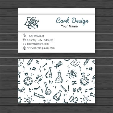 Hand drawn business card clipart