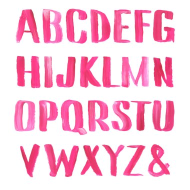 Elle çizilmiş Yağlıboya Resim yazı tipi.