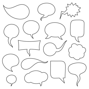 Konuşma baloncukları ayarlandı.