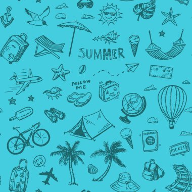 Dikişsiz arka plan seyahat. 