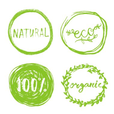 Hand drawn organic collection clipart