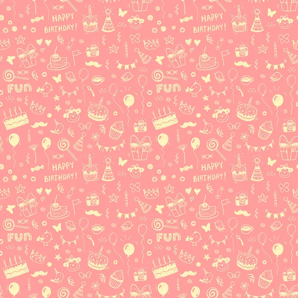 Happy birthday background pattern — Stock Vector