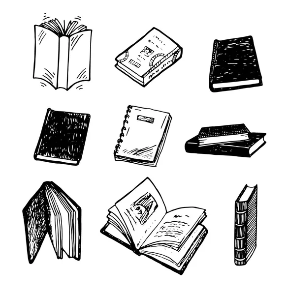 Ręcznie rysowane książek — Wektor stockowy