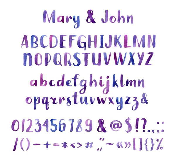 elle çizilmiş suluboya yazı tipi