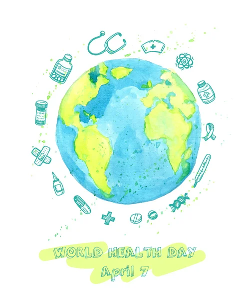 Dünya Sağlık günü illüstrasyon