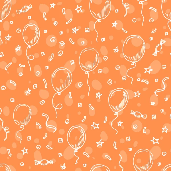 Seamless pattern with doodle ballons. — Stock Vector