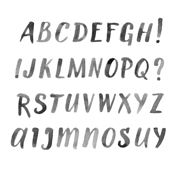 Акварельный шрифт . — стоковый вектор