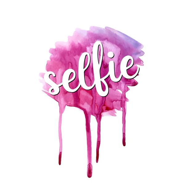 Selfie écriture calligraphique manuscrite script — Image vectorielle