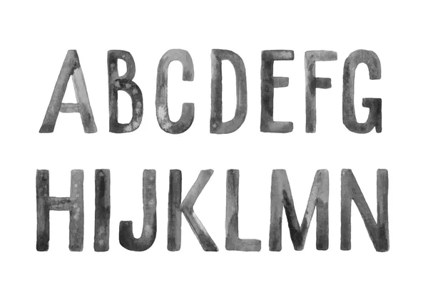 Hand getrokken aquarel lettertype — Stockvector