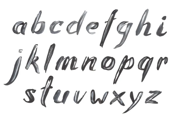 Шрифт для рисования маслом . — стоковый вектор