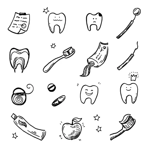 Ikony Narzędzia dentysta — Wektor stockowy