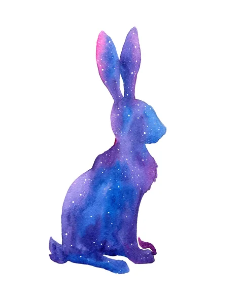 Hand drawn watercolor hare — Stock Vector