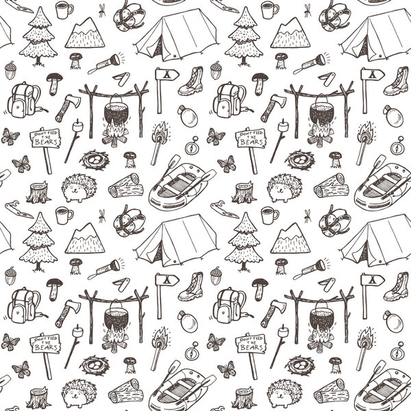 picnic, travel and camping theme.