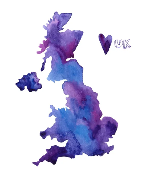Mapa dibujado a mano del Reino Unido . — Vector de stock