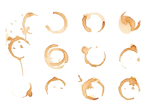 Coffee stains set — Stock Vector