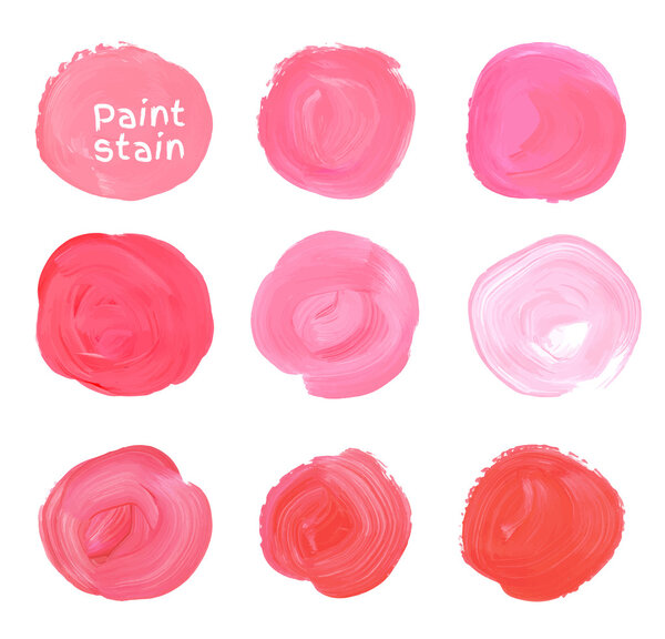 oil paint texture stains set.