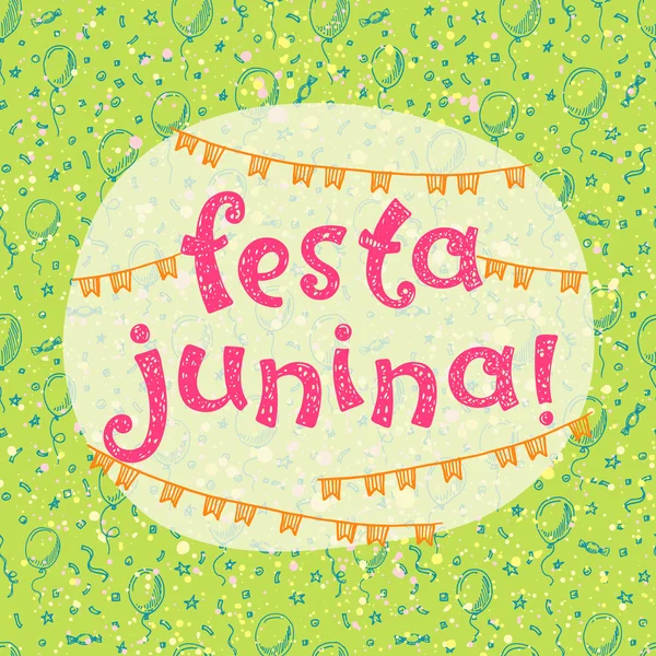 Brésil juin fête. — Image vectorielle