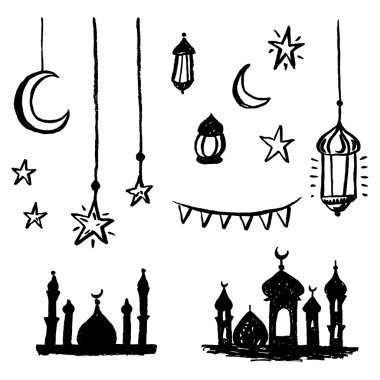 islam tasarım öğeleri kümesi.