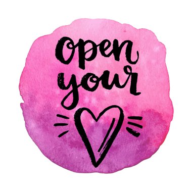 Open your heart. clipart