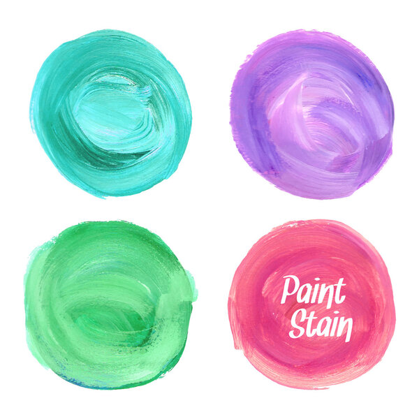 watercolor circles set.