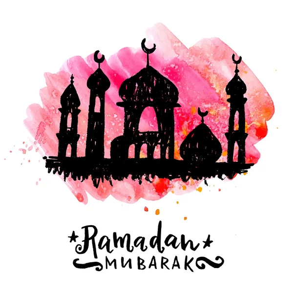 Ramazan Mubarak tebrik kartı — Stok Vektör