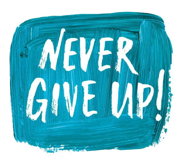 Never give up!  quote — Stock Vector