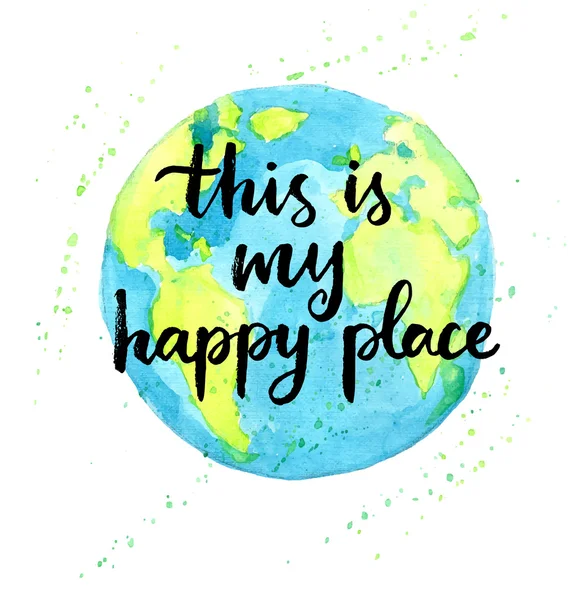 Este es mi lugar feliz . — Archivo Imágenes Vectoriales
