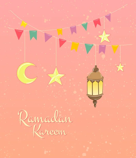 Ramazan Kareem tebrik kartı. — Stok Vektör