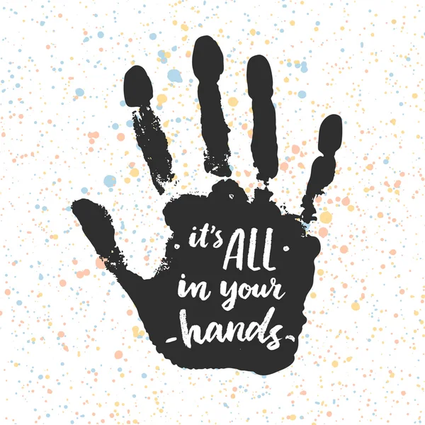 Tout est entre vos mains. . — Image vectorielle