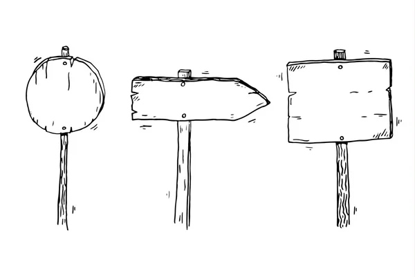 Handritad doodle tecken och pilar — Stock vektor