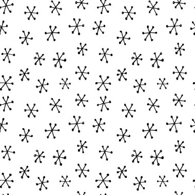 elle çizilmiş kar taneleri ile desen