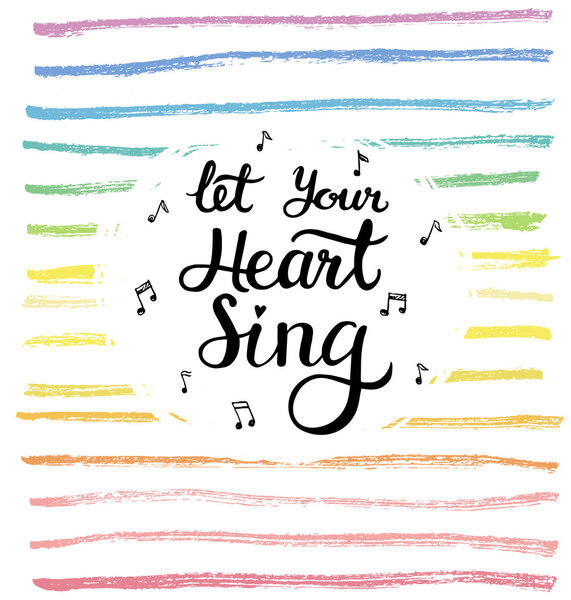Позволь своему сердцу петь. Цитата каллиграфического вдохновения
