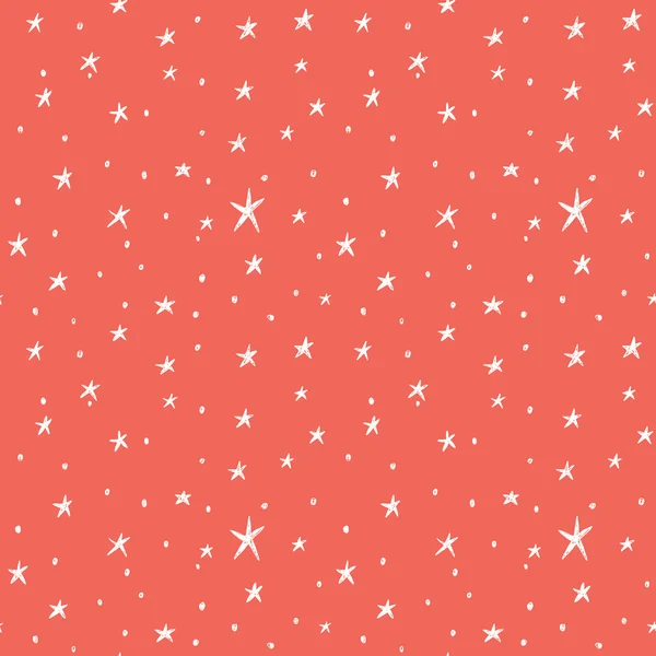 Muster mit handgezeichneten Sternen — Stockvektor