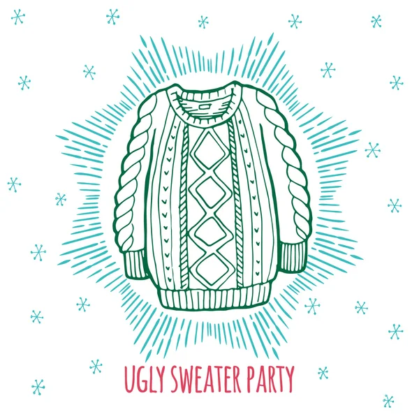 Ugly sweater Christmas party — Stock Vector