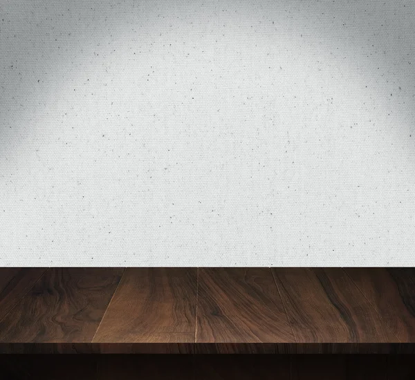 Mesa de madera con textura de tela de fondo — Foto de Stock