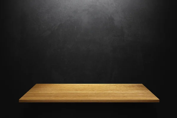 Empty wood shelf on wall texture — Stock Photo, Image