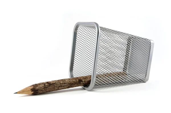Lápiz de madera en cesta — Foto de Stock