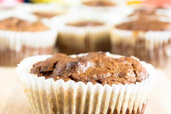 Hausgemachte Schokoladen-Cupcakes — Stockfoto