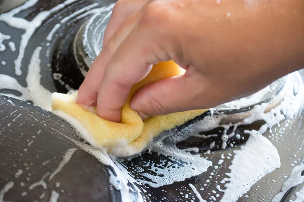 Keuken Schoonmaak tijd — Stockfoto