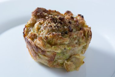 Kabak muffin beyaz plaka