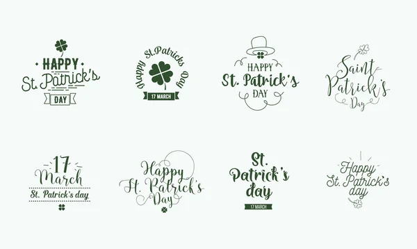 St. Patricks jour typographie vectoriel design . — Image vectorielle