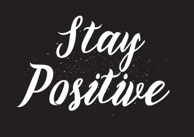 Pozitif yazıt kal. Hat sanatı ile tebrik kartı. Elle çizilmiş tasarım. Siyah ve beyaz.