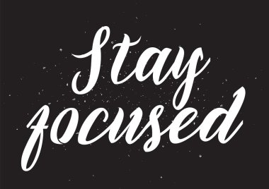 Odaklı yazıt kal. Hat sanatı ile tebrik kartı. Elle çizilmiş tasarım. Siyah ve beyaz.