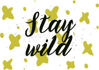 Vahşi yazıt kal. Hat sanatı ile tebrik kartı. Elle çizilmiş tasarım. Siyah ve beyaz.