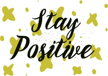 Pozitif yazıt kal. Hat sanatı ile tebrik kartı. Elle çizilmiş tasarım. Siyah ve beyaz.